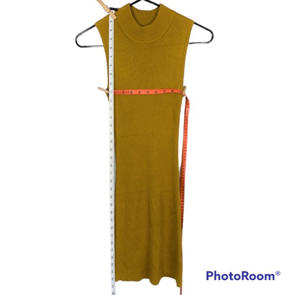5 for $20 📢NWT Forever 21 Sleeveless Knit Bodycon Dress Size Small Mustard - Picture 4 of 5